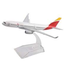 1:400 Iberia Airlines Airbus A330 Airliner Model, 16cm Diecast Alloy Finished Plane, For Collection & Desk Decor, Holiday Gift For Aviation Enthusiasts, Airplane Model, Aircraft Toy, Widebody Jet, Desk Ornament - 彩色 - 查看 4