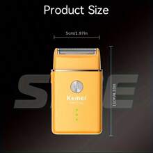 Kemei Afeitadora eléctrica KEMEI Km-T106 con carga USB, afeitadora recíproca para hombres