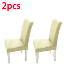 1/2/4/6 piezas Fundas de silla de microfibra de color liso