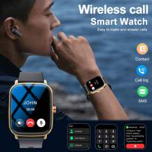 Reloj inteligente resistente al agua, llamada/marcación inalámbrica, múltiples modos deportivos, alerta y rechazo de llamadas entrantes, notificación de SMS, fondo de pantalla personalizable, compatible con smartphone/sistema Android - Multicolor - Ver 4