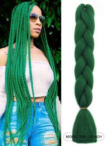 1 Piece Jumbo Braid Synthetic Hair 24 Inch Hair Braiding Extensions Braids Box Braid Hair Synthetic Hair To Braid(Over Forty Colors), Ombre Long Synthetic Hair Braid, African Braided Natural Hair Extension, Women's High-Temperature Synthetic Fiber Twisted Crochet Braid, Synthetic Hair Extension 100g - Multicolor - View 14