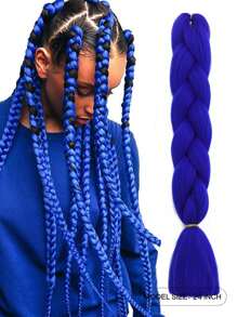 1 Piece Jumbo Braid Synthetic Hair 24 Inch Hair Braiding Extensions Braids Box Braid Hair Synthetic Hair To Braid(Over Forty Colors), Ombre Long Synthetic Hair Braid, African Braided Natural Hair Extension, Women's High-Temperature Synthetic Fiber Twisted Crochet Braid, Synthetic Hair Extension 100g - Multicolor - View 13