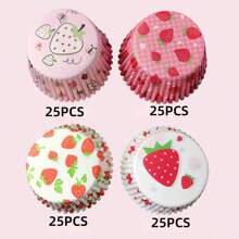 Multiple Pieces Halloween Kitchen Strawberry Cream Cake Baking Supplies, Kitchen Tools, Baking Accessories, Baking Supplies, Cake Stands, Candy Stands, Cake Decorations, Baking Molds, Suitable For Weddings, Holiday Parties, Strawberry Theme Parties, Baby Showers, Friend Gatherings, Best Gifts For Baking Friends