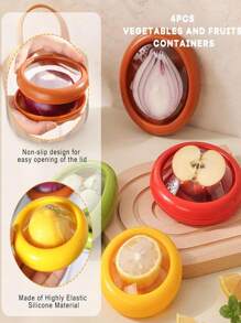Contenedor universal de silicona para frutas y verduras, rejilla reutilizable para almacenamiento de alimentos, sello elástico fresco para la nevera