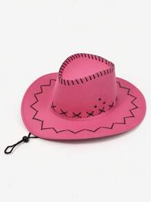 1 chiếc mũ Fedora Panama cao bồi miền Tây Unisex, mũ chống nắng bãi biển chống tia UV, thích hợp cho đi bộ đường dài, câu cá - Cà phê nâu - Xem 5