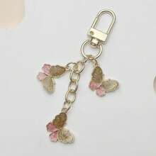 创意彩色蝴蝶钥匙扣，可爱锌合金油滴包包配件饰品，小礼品