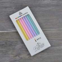 6/8pcs Numeric Birthday Candles, Baking Birthday Number Candles For Cake, Party, Romantic Atmosphere Gifts Graduation - Multicolor - View 13