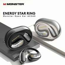 Monster Open Ear AC360 Ture Wireless Earphones OWS Bluetooth 5.4 Headphone Hifi Stereo Headset With Mic HD Calls Long Battery Life IPX5 Waterproof Bluetooth Headphone Noise-Proof Earphones Long Wear Comfortable