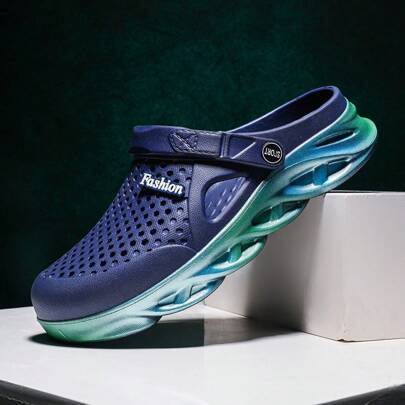 时尚新款男士沙滩鞋，舒适透气镂空凉鞋，夏季百搭男士拖鞋