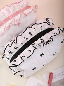 1 件蕾丝蝴蝶结铅笔盒，清新甜美风格大容量铅笔盒，铅笔盒卡哇伊文具，送朋友的返校礼物铅笔盒 - 彩色 - 查看 6