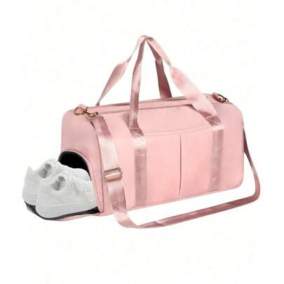 Bolsa De Viaje De Lona Para Equipaje De Vacaciones De Noche, Bolsa De Gimnasia Impermeable De Gran Capacidad Con Compartimiento Seco Y Húmedo,diseñada Para El Fin De Semana, Bolsa De Hombro Portátil Multifuncional Con Compartimento Para Zapatos Para Negocios, Vacaciones,al Aire Libre,esquí Y Ejercicio. Bolsa De Viaje Para Equipaje Nocturno, Bolsa De Mano Para Gimnasio Con Sección Para Calzado, Bolsa De Para El Trabajo Y Útiles Escolares. Para El Regreso A Clase, Estudiantes Y Como Bolsas De Deporte Para Entrenamiento De Gimnasia, Entrenamiento Físico Para Hombres, Mujeres, Niñas, Niños Y Accesorios De Gimnasio.