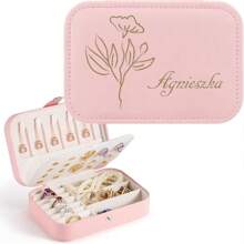 1pc, Custom Name, Personalized Jewelry Box, Ring And Necklace Zipper Jewelry Box, Gifts For Girls, Friends And Mothers, Exquisite Jewelry Box, Christmas Gift, New Year Gift, Holiday Gift, Blessing Gift - Multicolor - View 18