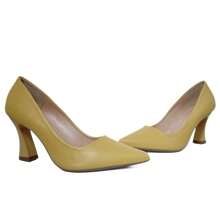 Women's Pumps, Soft Comfortable, 8cm Cup Heel - 米色 - 查看 3