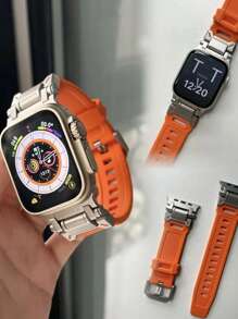 chinbersky Correa compatible con Ultra 2/Ultra de 49 mm, 46 mm, 45 mm, 44 mm, 42 mm, de estilo mecánico-resistente, con hebilla de acero inoxidable, compatible con Series 10, 9, 8, 7, 6, 5, 4, 3, SE