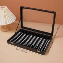 Cutie de bijuterii colier cu capac transparent - tavă din catifea pentru depozitarea și afișarea bijuterii, 20 cârlige sertar din sticlă cu inserție pentru colier pandantiv rezistent la praf colier cutie de bijuterii și tavă (gri), boabe din lemn pot ține 10 coliere de perle