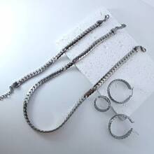 1 Set Stainless Steel Snake Chain Heart-Shaped Jewelry Accessories - Gold - View 4