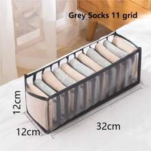 1pc Underwear Drawer Organizer Storage Box Foldable Closet Organizers Drawer Divider Storage Boxes For Underpants Socks Bra - Multicolor - View 3