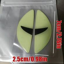 2 piezas Calcomanías decorativas luminiscentes 3D con ojos de gato para farolas de motocicletas, bicicletas y automóviles, personaliza tus vehículos, se ajusta a modelos de automóviles universales