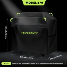 TOPCROWN Grill Cover For Outdoor Grill, Oxford Waterproof Anti-UV -Proof BBQ Gas Grill Cover, With Adjustable Hem Drawstring For Weber Char-Broil Nexgrill And More Grills