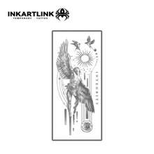 1pc 8*18cm INKARTLINK Natural Fruit Juice Tattoo, Fate Magic Temporary Tattoo, Lasts 15 Days, Semi-Permanent, Lifelike Fake Tattoo, Durable 1-2 Weeks - Black - View 4