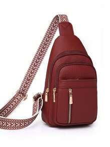 2024 New Women's Genuine Leather Luxury Handbag Designer Shoulder Crossbody Bag - Burgundy - View 5