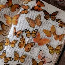 40 tờ sticker hình con bướm cổ điển dùng để trang trí nhà cửa - trái cam - Xem 11