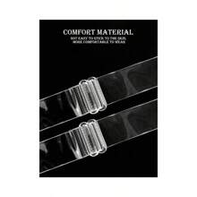 4 件隐形透明胸罩肩带替换件 - 可调节弹性胸罩肩带夹，透明 - 透明 - 查看 5