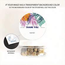 48/96 Customizable Thank You Stickers: Green Grass Ring Labels For Any Occasion - Suitable For Office And Gift Packaging - Multicolor - View 7