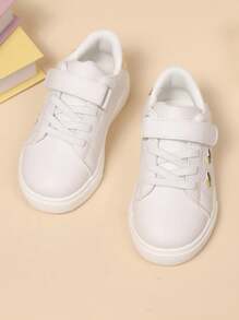 1 par de zapatillas casuales cómodas y ligeras con diseño de corazón hueco, adecuadas para estudiantes para actividades deportivas y salidas diarias, para todas las estaciones