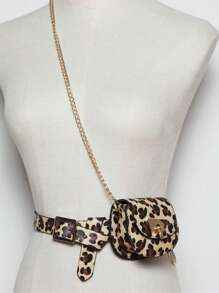 Fashionable Women's Waist Bag, Two Ways Of Wearing, Exquisite Leather Waist Bag With Chain And Belt, Exquisite And Versatile, Suitable For Going Out, Traveling, Daily Use, Placing Cosmetics, Mirrors, Tissues, And Also Suitable For Giving To Family, Friends, Birthday Gifts, Holiday Gifts, It Is The Best Mother's Day Gift, Teacher's Day Gift
