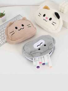 创意猫咪设计铅笔盒，可爱又时尚的学生文具袋 - 彩色 - 查看 4