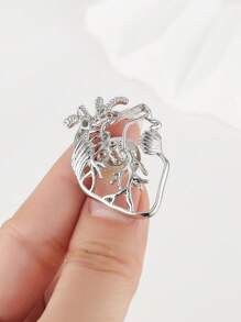 Broche cœur creux Épingle à double poumon Médecine Anatomie cardiologie Aiguille Médecin Cardiologue Sac Broche de revers Cadeau
