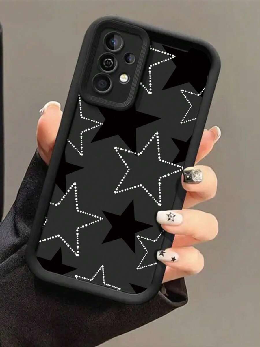 Ốp điện thoại họa tiết ngôi sao tương thích với Samsung Galaxy S25 Ultra/S25 Plus/S25/S24 Ultra/S24 Plus/S24/S23 Ultra/S23 FE/A55/A54/A53/A52/A52S/A51/A50/A50S/A35/A34/A33/A32/A24/A23/A22/A21S/A20/A20S/A15/A14/A13/A12/A10S/A05S/A05/A03S/A03, Chống nước, Chống sốc, Chống trầy xước, Phiên bản quốc tế, không phải phiên bản nội địa. - màu đen - Xem 1
