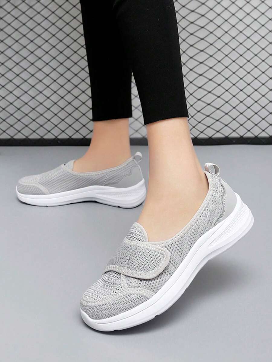 女士轻便舒适防滑休闲步行鞋 - 灰色 - 查看 1