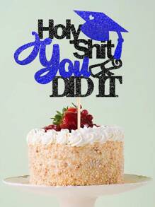 2025 You Made It! Class Of 2025 Graduation Cake Topper, Graduation Congrats Cake Decor Suitable For Graduation Party Cakes, Graduation Decorations - Blue - View 2