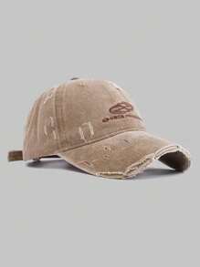 1pc Women Embroidered Distressed Vintage Baseball Cap, Fashionable Streetwear Suitable For Daily Wear And Outdoor Sun Protection - Multicolor - View 11