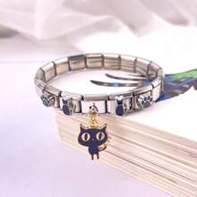 1 Pc Cross Border Popular Pentagram Elastic Bracelet DIY Italian Module Splicing Bracelet - Silver - View 51