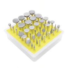 50pcs Diamond Burs Set, Diamond Coated Carving Tools, 1/8" (3mm) For Rotary Tool, Suitable For Polishing Ceramic, Glass, Jewelry, Metal, Stone