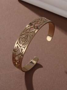 Stainless Steel Charm Witch Knot Bracelet Adjustable Open Bracelet Celtic Witchcraft Amulet Jewelry Birthday Gift For Men Women - Black - View 7