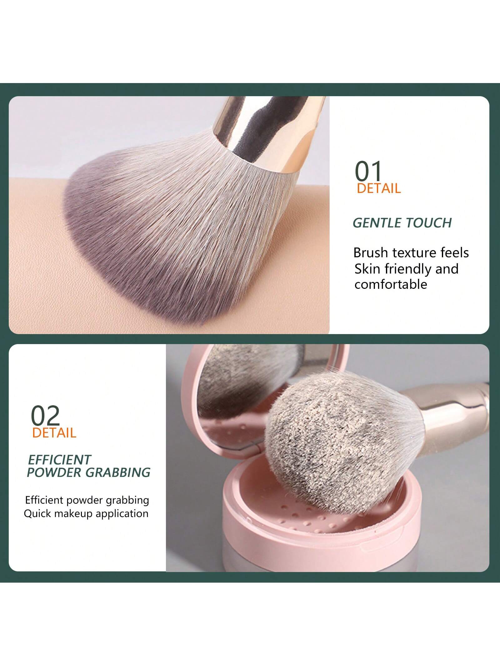 mulynsie طقم فرش مكياج كابوكي احترافي من 14 قطعة -...