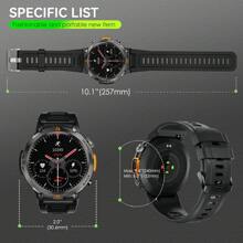 EIGIIS 1.45 Inch Smart Watch (Calling/Dialing), With Flashlight, Sleep Monitoring, 113 Sports Modes, Rugged Outdoor Smart Watch Compatible With IOS And Android - Black - View 9