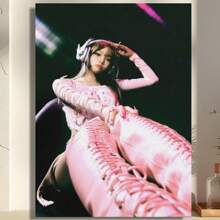 Framed Chaewon LE SSER  AFIM Perfect Night Album Cover Kpop Artist Canvas Poster Bedroom Decor Sports Landscape Office Room Decor Poster Gift Birthday Party Decor, Mother's Day New Year Easter Gift,  Home Living Room Office Wall Decor, Perfect Gift And Wall Decoration - Framed - View 1