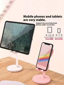 1pc Adjustable Foldable Rabbit Shaped Desktop Phone/Tablet Stand, Cute Cartoon Mobile Phone Holder, IPad Tablet Stand, Adjustable