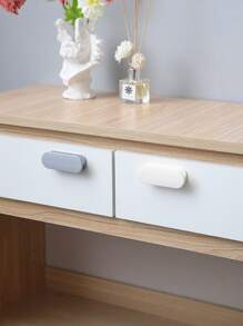 2 piezas de Manillas deslizantes de plástico autoadhesivas, tiradores auxiliares sin perforar para pegar en ventanas, gabinetes de cocina, armarios, cajones, puertas de madera y vidrio, accesorios de mejoras para el hogar - Multicolor - Ver 2