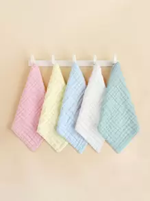 Baby Washcloths Absorbent Baby Towels, Large Soft Breathable Newborn Essentials For Boys And Girls, Newborn Essentials Plain Colored Square Towel With Six Layers Of Gauze, Small Towel, Newborn Face Towel, Drool Towel