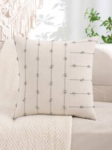 Jacquard Linnen Decoratieve Sierkussenhoes, Patchwork Design Boho Vibe Voor Woonkamer