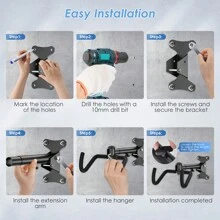 Estantes para almacenamiento de bicicletas - Negro - Ver 6