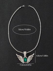 1pc Shiny Hip Hop Style Pendant Necklace, Suitable For Men's Daily Street Wear And Gift - Multicolor - View 11