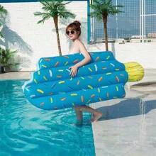 1pc Adult Inflatable Ice Cream Floating Row Photography Prop, Blue Popsicle Float, Couple Summer Swimming Pool Gear, Beach Essentials, Beach Accessories - Multicolor - View 4