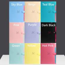 Cute Candy 5 Pocket Folder With 8-16Labels, Letter Size Expanding Organizer, Portable Accordion File,Aesthetic Paper Folder For School Office,Folders For Documents - 10 Colors Optional,Back To School,School Supplies